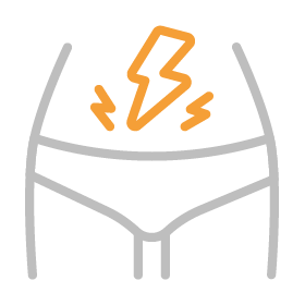 Ikona prezentująca ból podbrzusza